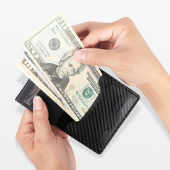Men's Slim Wallet, RFID Metal Aluminum Shell Men's Automatic Card