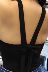 Thick Strap Backless Bowknot Tank Top