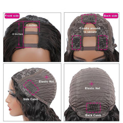 U Part Wig Jerry Curl Human Hair Wigs For Black Women Brazilian Remy H