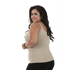 InstantFigure Curvy Plus Size Casual Scoop Neck Tank Top 168021C