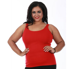 InstantFigure Curvy Plus Size Casual Scoop Neck Tank Top 168021C