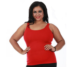 InstantFigure Curvy Plus Size Casual Scoop Neck Tank Top 168021C
