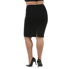 InstantFigure Curvy Plus Size Short Pencil Skirt 168024C