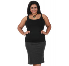 InstantFigure Curvy Plus Size Short Pencil Skirt 168024C