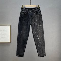 Midnight Spark Rhinestone Jeans โ Haute Edition 25