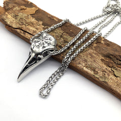 Mens Fashionable Vintage Viking Symbol Skull Eagle Beak Pendant