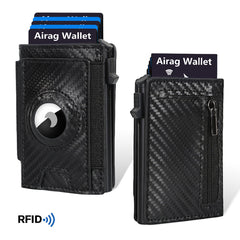 Men's Slim Wallet, RFID Metal Aluminum Shell Men's Automatic Card
