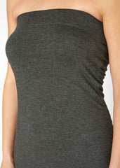 Women's Tube Top Bodycon Midi Dress