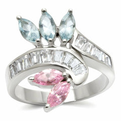 32814 - High-Polished 925 Sterling Silver Ring with AAA Grade CZ in