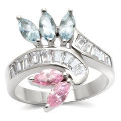32814 - High-Polished 925 Sterling Silver Ring with AAA Grade CZ in