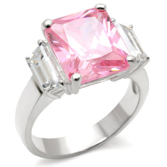 34102 - High-Polished 925 Sterling Silver Ring with AAA Grade CZ in