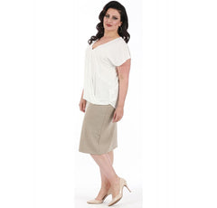 InstantFigure Curvy Plus Size Short Pencil Skirt 168024C