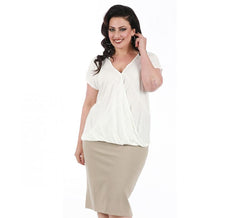 InstantFigure Curvy Plus Size Short Pencil Skirt 168024C