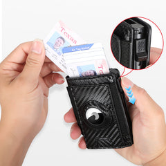 Men's Slim Wallet, RFID Metal Aluminum Shell Men's Automatic Card