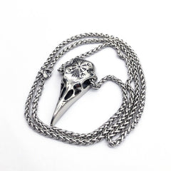 Mens Fashionable Vintage Viking Symbol Skull Eagle Beak Pendant