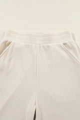 Solid Collared Pullover and Pants Set
