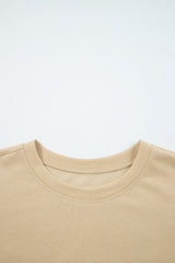 Plus Size Reverse Seam Patchwork Drop Shoulder Top