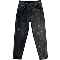 Midnight Spark Rhinestone Jeans โ Haute Edition 25