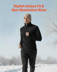 Heated Fleece Jacket For Men, Heated Sweatshirt With 7.4V 16000mAh