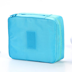 Portable Cosmetic Bag Waterproof Divider Multi-grid Pockets Toiletry B