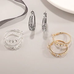 European And American Air Drill Mosaic Women's Earrings