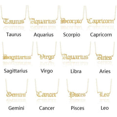 Old English Zodiac Necklace