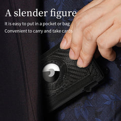 Men's Slim Wallet, RFID Metal Aluminum Shell Men's Automatic Card