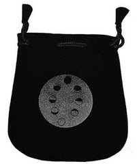 Azure Green RVBMP 5 in. Moon Phases Velveteen Black Bag