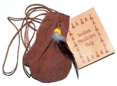 Azure Green RMDCBR 3 in. Medicine Dream Bag, Brown