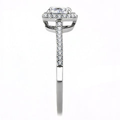 DA022 - High polished (no plating) Stainless Steel Ring with AAA Grade
