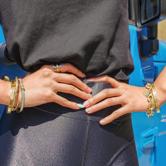 Square CZ Buckle Bangle