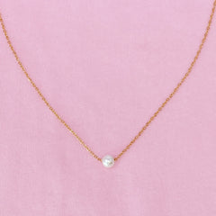 Dainty Single Pearl Necklace