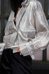 Jacqueline Bomber Jacket in Beige – Stylish Women's Bomber Coat