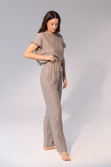 Natural light linen / Natural Linen Pajama set / Linen loungewear /