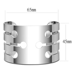 LO479 - Stainless Steel Bangle with No Stone