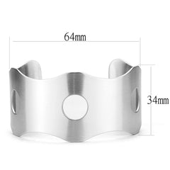 LO616 - Stainless Steel Bangle with No Stone