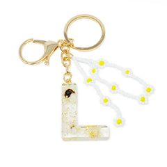 Baby Daisy Initial Key Chain