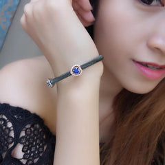 Heart Cable Station Bangle