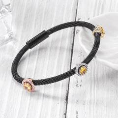Pavé Round Station Bangle
