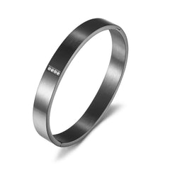 Four Stone CZ Pave Wide Bangle