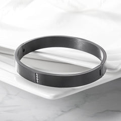Four Stone CZ Pave Wide Bangle