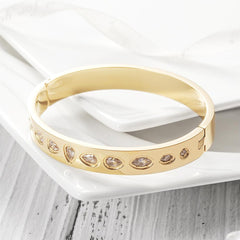 CZ Station Hinge Bangle