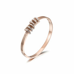 Parallel Circle CZ Bangle