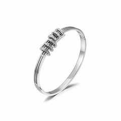 Parallel Circle CZ Bangle