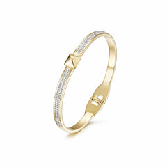 Square CZ Buckle Bangle
