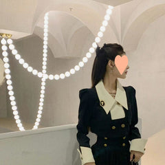 Graceful And Fashionable Color 2pc. Contrast Patchwork Small High