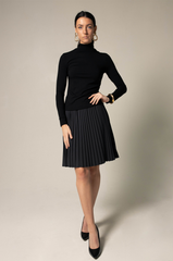 Luxe Black Pleated Skirt – Elegant Women’s Pleated Skirt