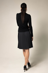 Luxe Black Pleated Skirt – Elegant Women’s Pleated Skirt