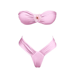 Nitty flower two piece swimsuit with Mini Skirt