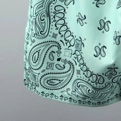 Vintage Cashew Flowers Print Short-sleeved Shirt Set